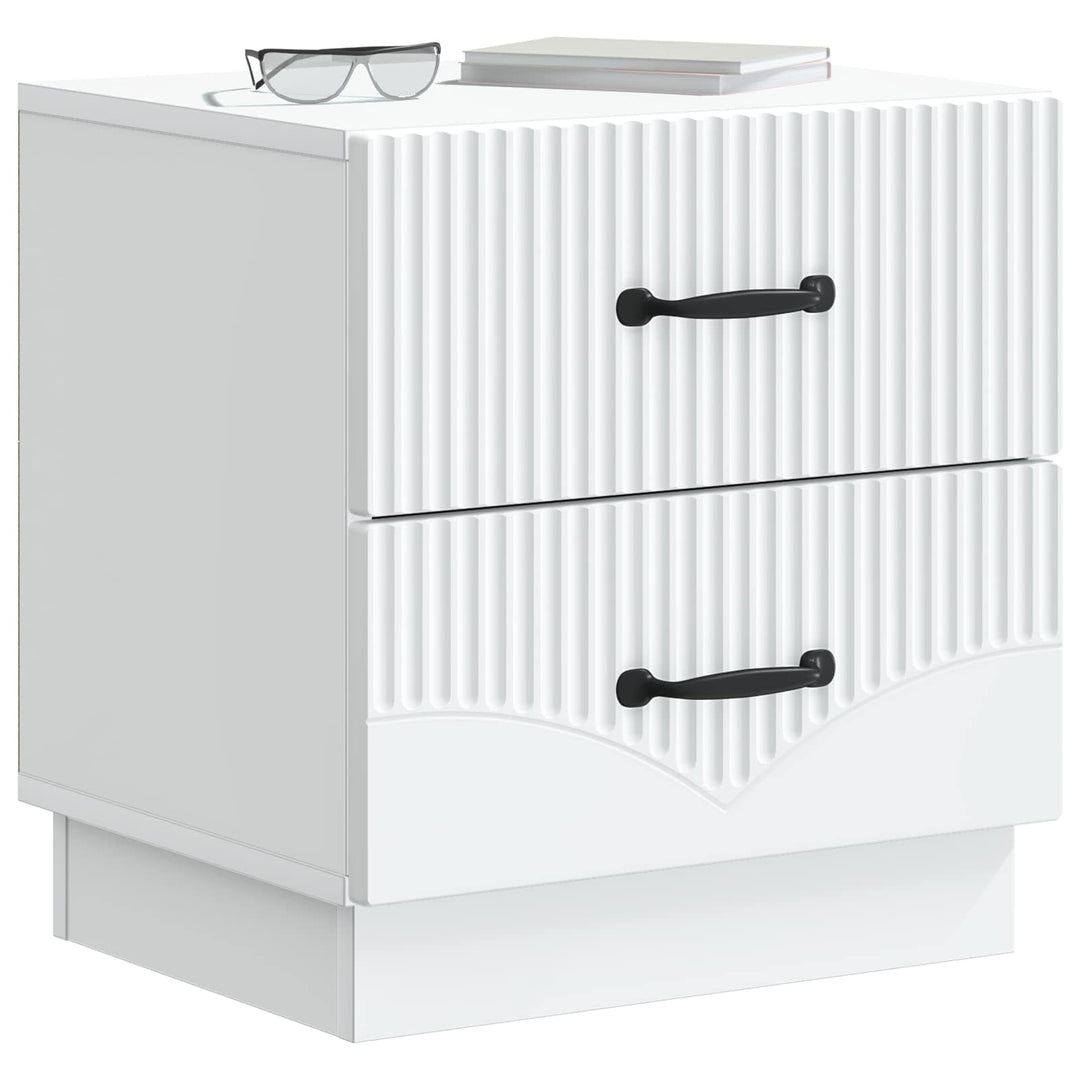 Natskab 2 pcs Hvid 43 x 34,5 x 44,5 cm Konstrueret træ