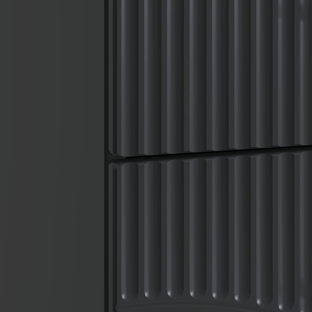 Natskab med skuffe Sort 43 x 34,5 x 44,5 cm Konstrueret træ