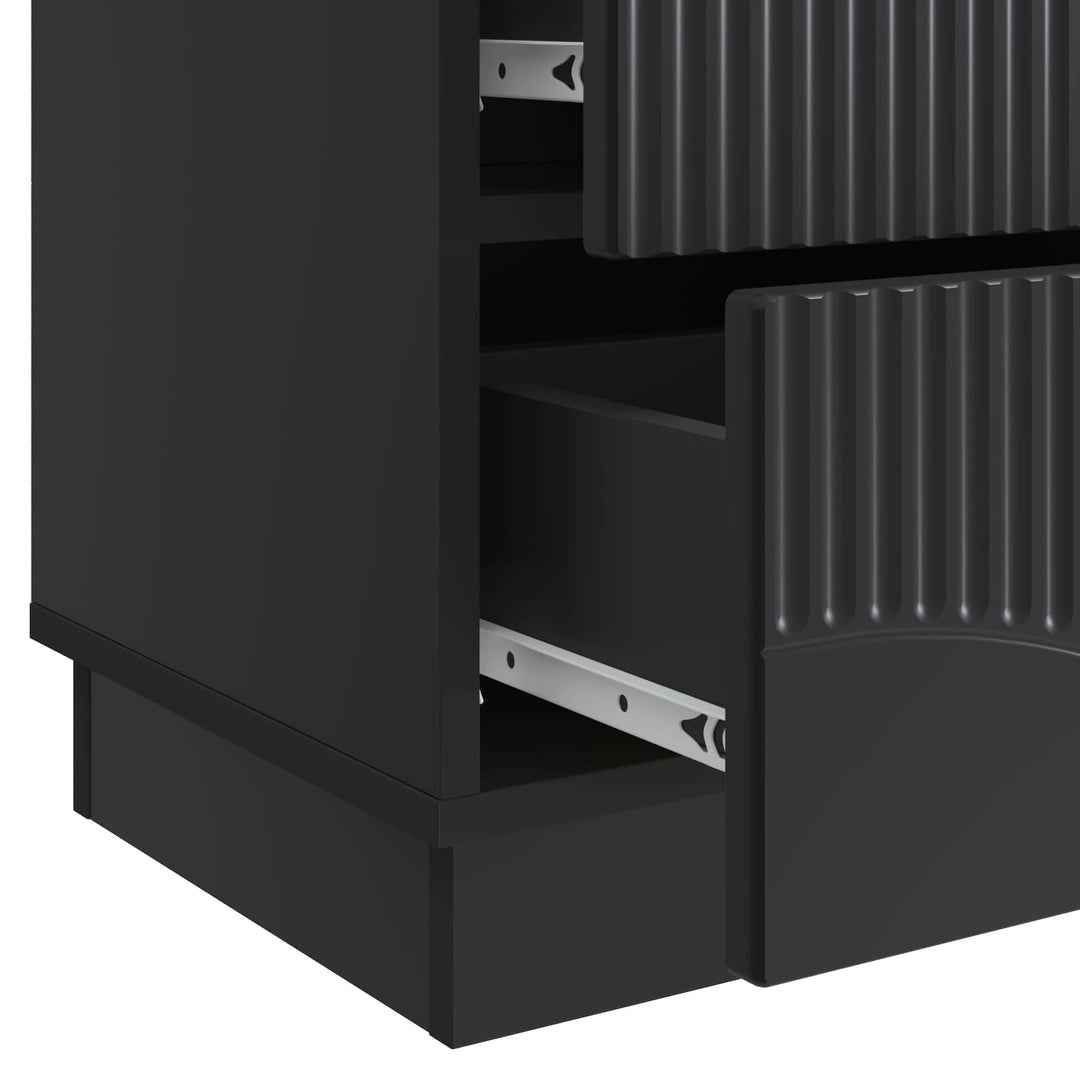 Natskab med skuffe Sort 43 x 34,5 x 44,5 cm Konstrueret træ