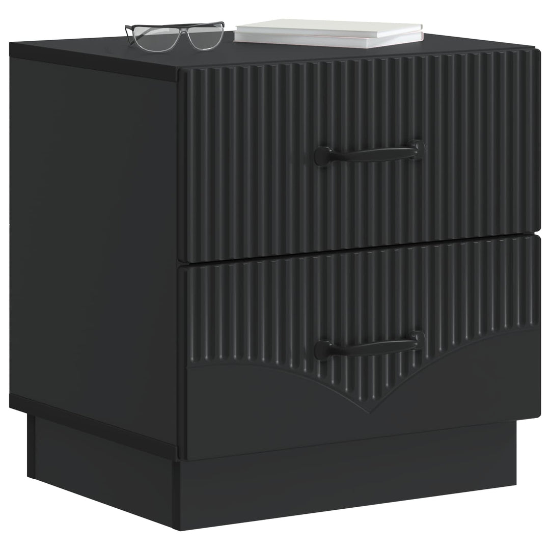 Natskab med skuffe Sort 43 x 34,5 x 44,5 cm Konstrueret træ
