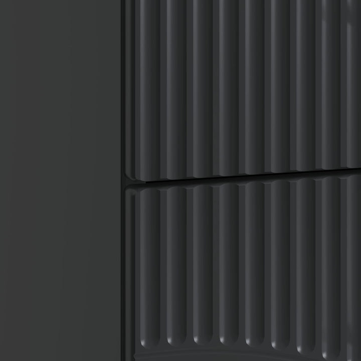 Natskab 2 pcs Sort 43 x 34,5 x 44,5 cm Konstrueret træ