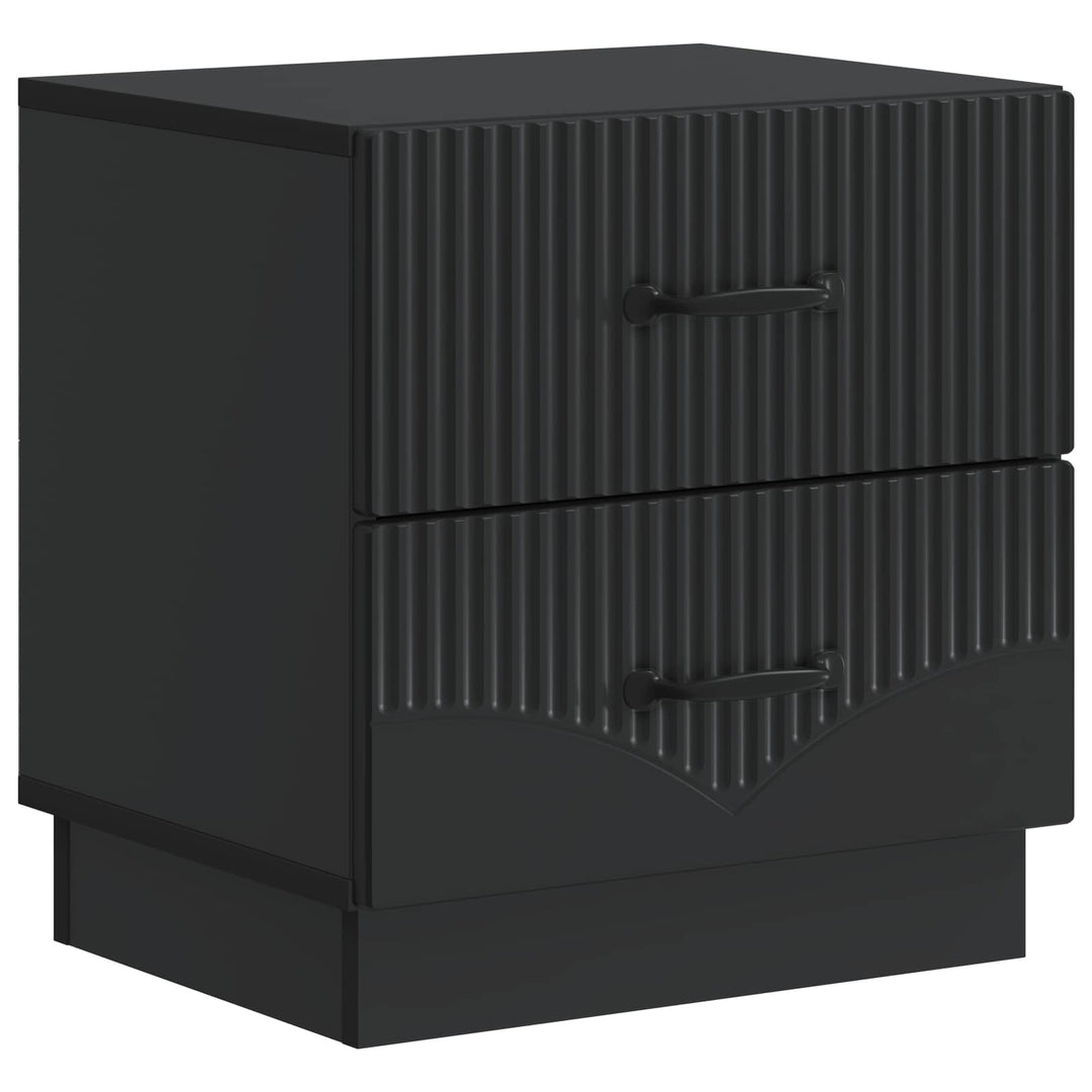 Natskab 2 pcs Sort 43 x 34,5 x 44,5 cm Konstrueret træ