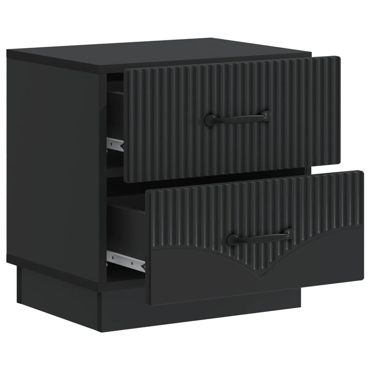 Natskab 2 pcs Sort 43 x 34,5 x 44,5 cm Konstrueret træ