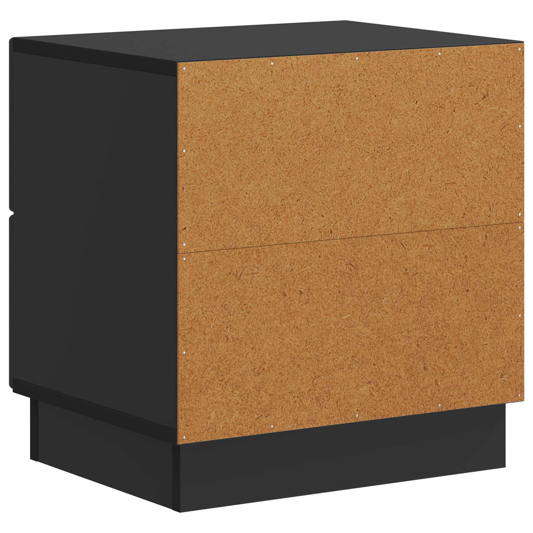 Natskab 2 pcs Sort 43 x 34,5 x 44,5 cm Konstrueret træ