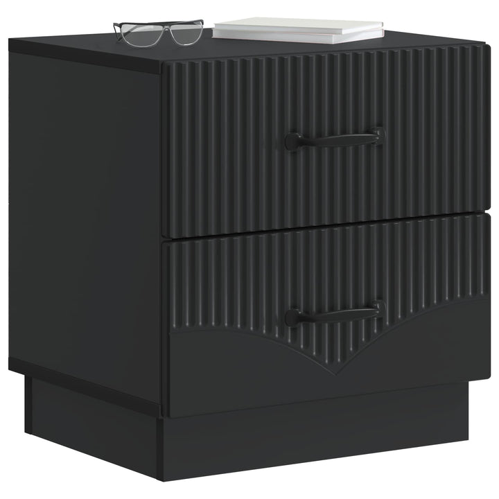 Natskab 2 pcs Sort 43 x 34,5 x 44,5 cm Konstrueret træ