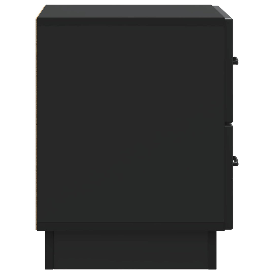 Natskab 2 pcs Sort 43 x 34,5 x 44,5 cm Konstrueret træ