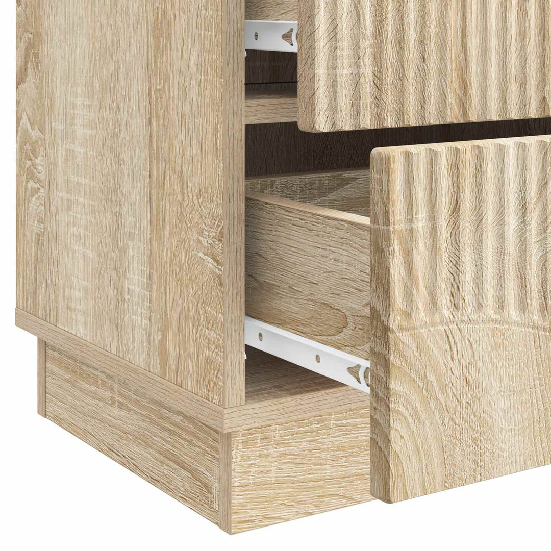 Natskab 2 pcs Sonoma-eg 43 x 34,5 x 44,5 cm Konstrueret træ