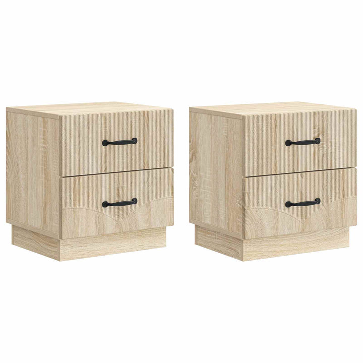 Natskab 2 pcs Sonoma-eg 43 x 34,5 x 44,5 cm Konstrueret træ