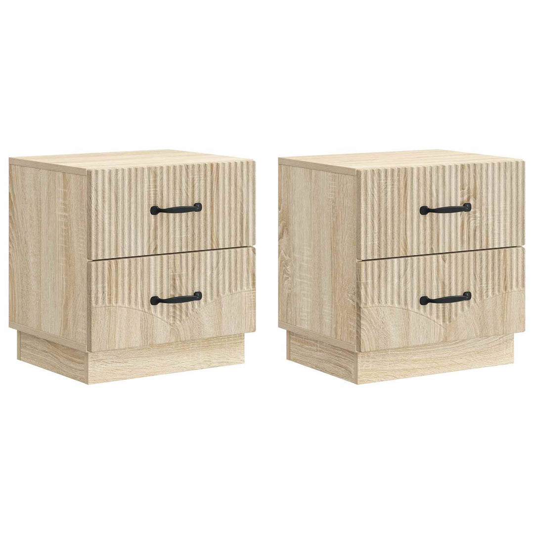 Natskab 2 stk. Sonoma-eg 43 x 34,5 x 44,5 cm Konstrueret træ