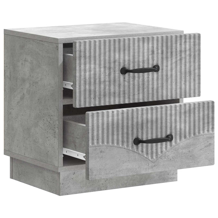 Natskab 2 pcs Betongrå 43 x 34,5 x 44,5 cm Konstrueret træ