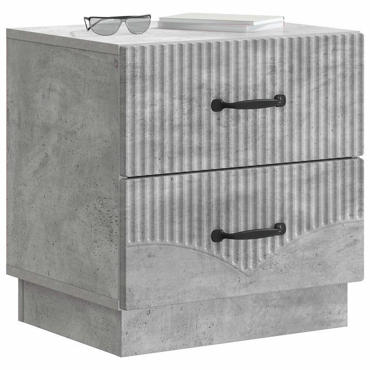 Natskab 2 pcs Betongrå 43 x 34,5 x 44,5 cm Konstrueret træ