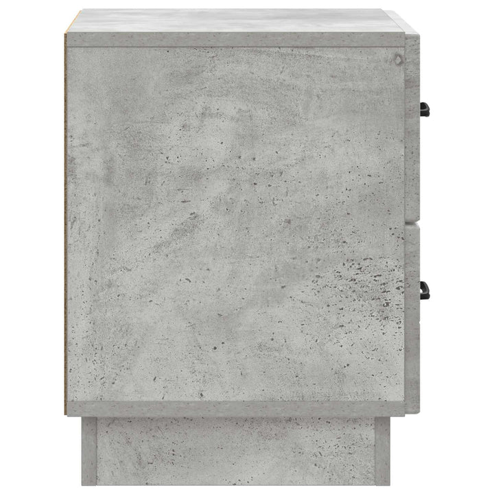 Natskab 2 pcs Betongrå 43 x 34,5 x 44,5 cm Konstrueret træ