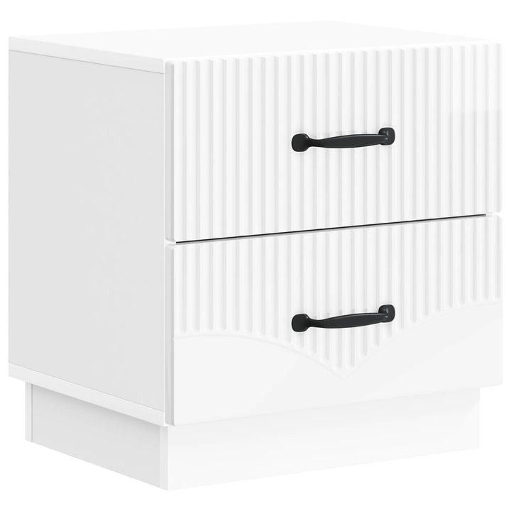Natskab 2 pcs Hvid højglans 43 x 34,5 x 44,5 cm Konstrueret træ