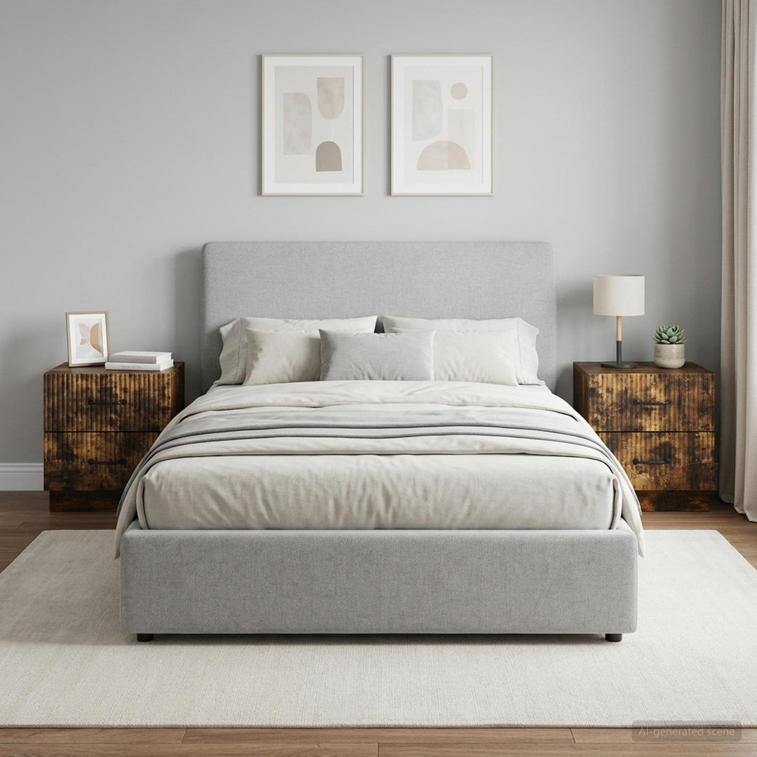 Natskab 2 pcs Røget eg 43 x 34,5 x 44,5 cm Konstrueret træ