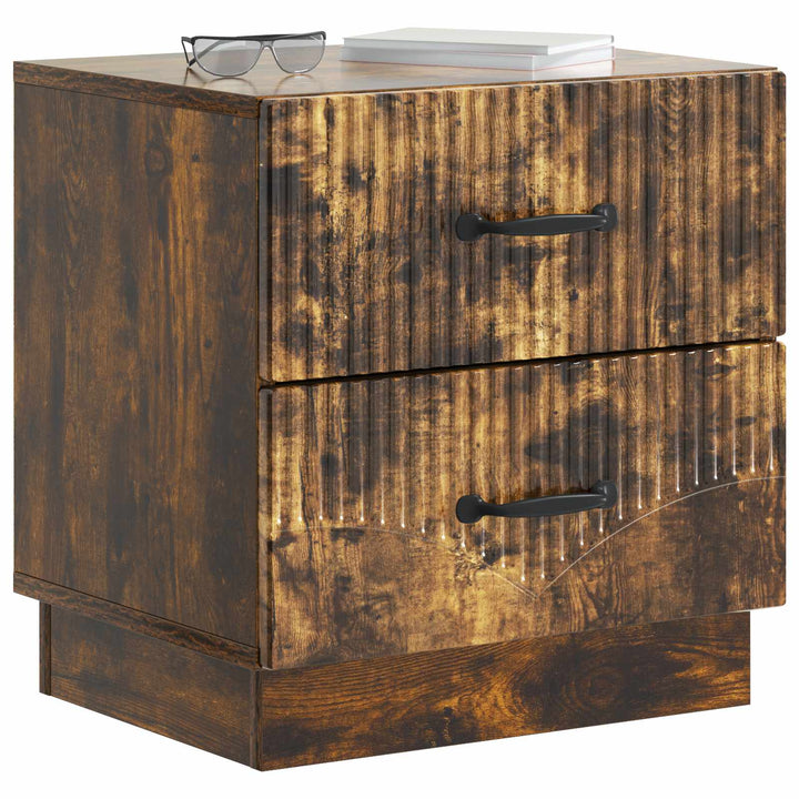 Natskab 2 pcs Røget eg 43 x 34,5 x 44,5 cm Konstrueret træ
