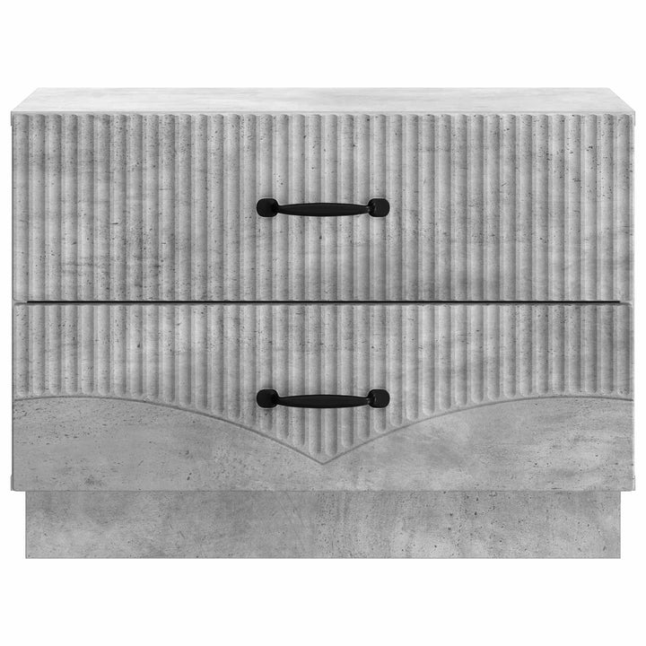 Natskab med skuffe Betongrå 62 x 34,5 x 44,5 cm Konstrueret træ