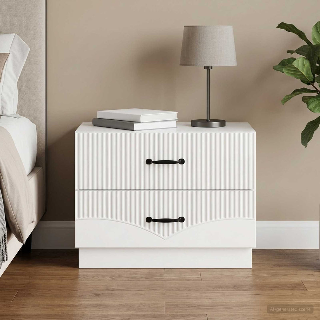 Natskab Hvid højglans 62 x 34,5 x 44,5 cm Konstrueret træ