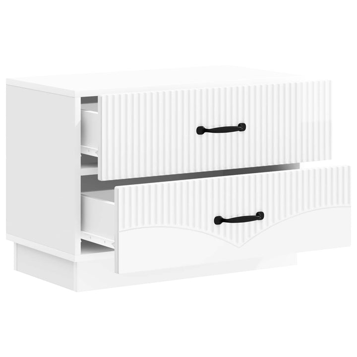 Natskab Hvid højglans 62 x 34,5 x 44,5 cm Konstrueret træ