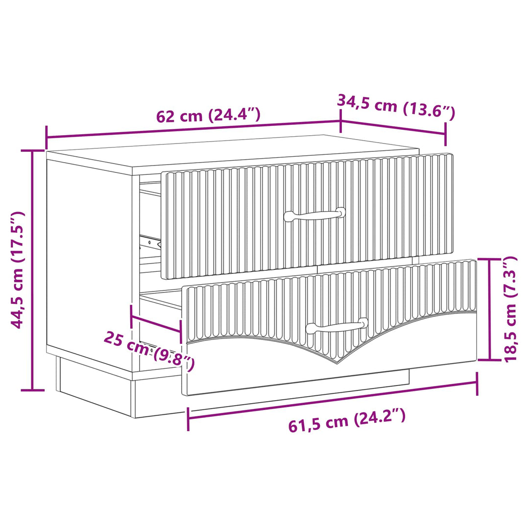 Natskab Hvid højglans 62 x 34,5 x 44,5 cm Konstrueret træ