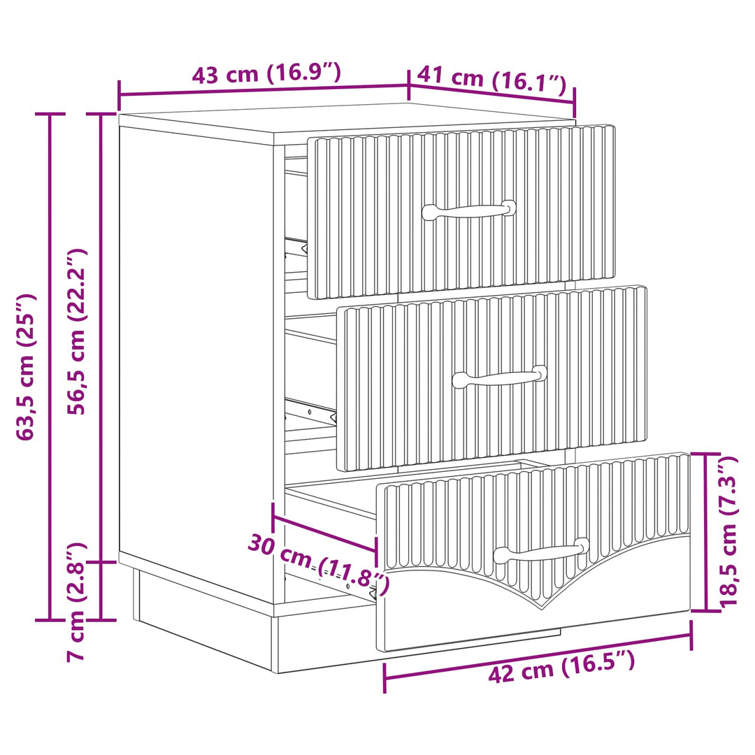 Natskab med skuffe Sonoma-eg 43 x 41 x 63,5 cm Konstrueret træ