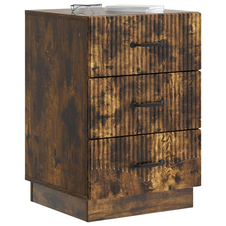 Natskab med skuffe Røget eg 43 x 41 x 63,5 cm Konstrueret træ