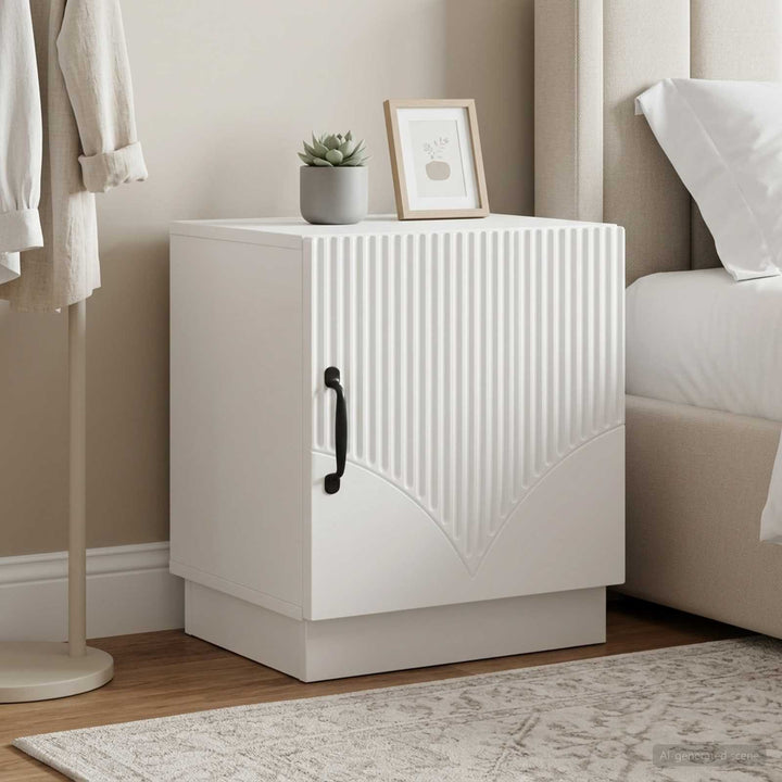Sengebord 2 pcs Hvid 43 x 34,5 x 47 cm Konstrueret træ