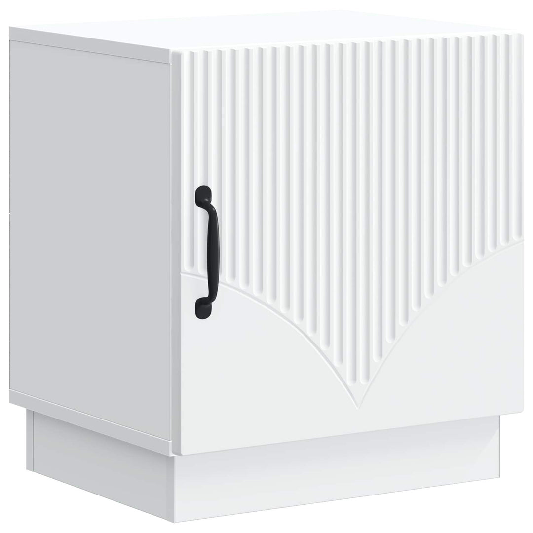 Sengebord 2 pcs Hvid 43 x 34,5 x 47 cm Konstrueret træ