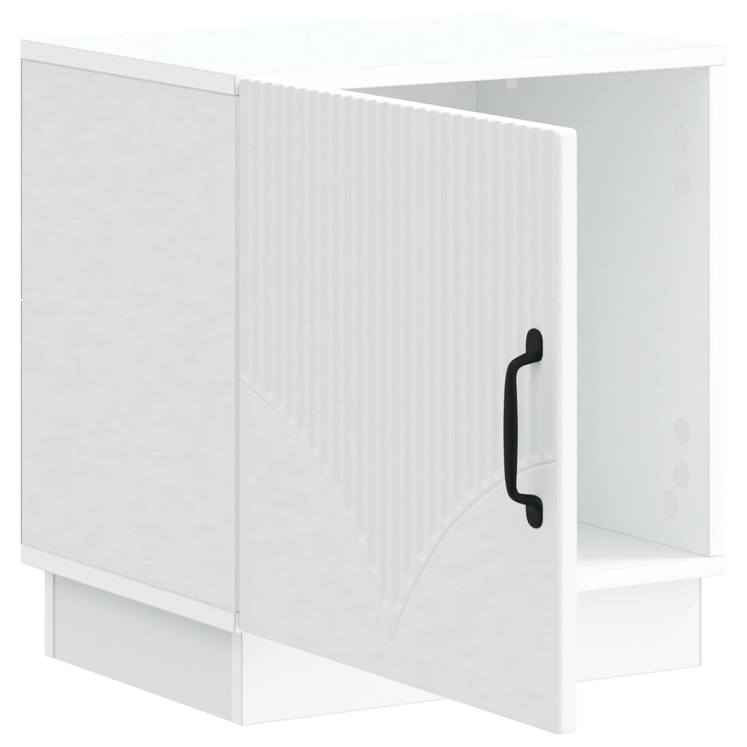 Sengebord 2 pcs Hvid 43 x 34,5 x 47 cm Konstrueret træ