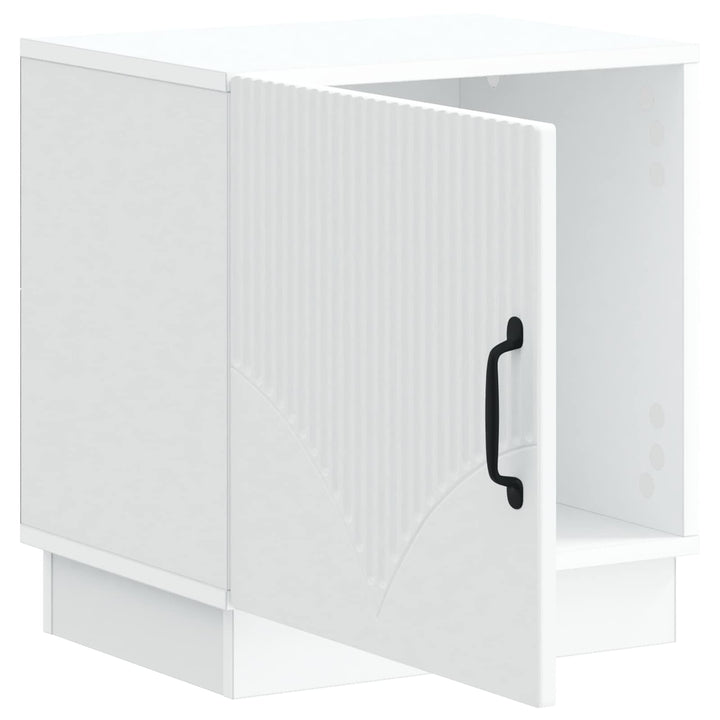 Sengebord 2 pcs Hvid 43 x 34,5 x 47 cm Konstrueret træ