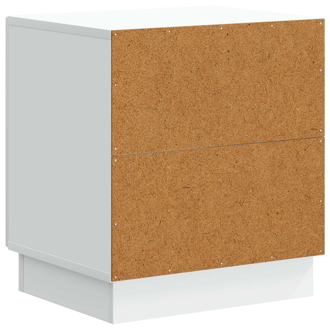 Sengebord 2 pcs Hvid 43 x 34,5 x 47 cm Konstrueret træ
