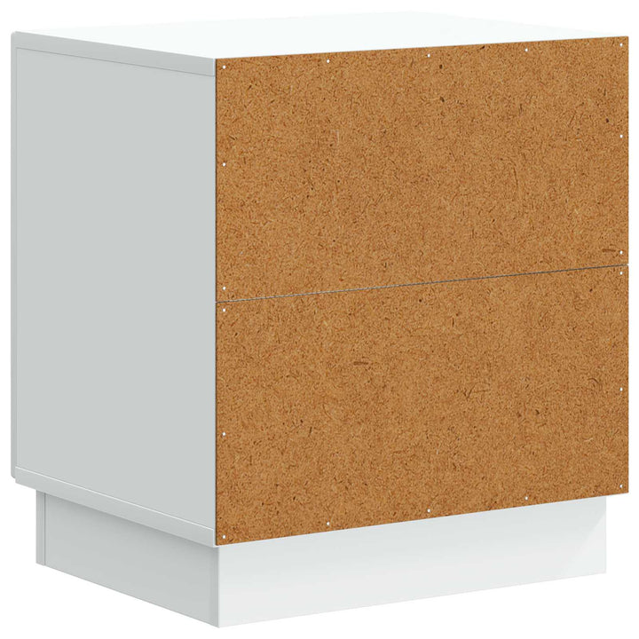 Sengebord 2 pcs Hvid 43 x 34,5 x 47 cm Konstrueret træ