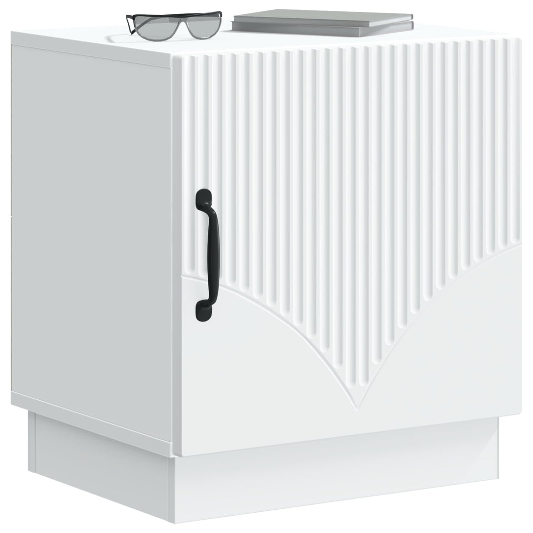 Sengebord 2 pcs Hvid 43 x 34,5 x 47 cm Konstrueret træ