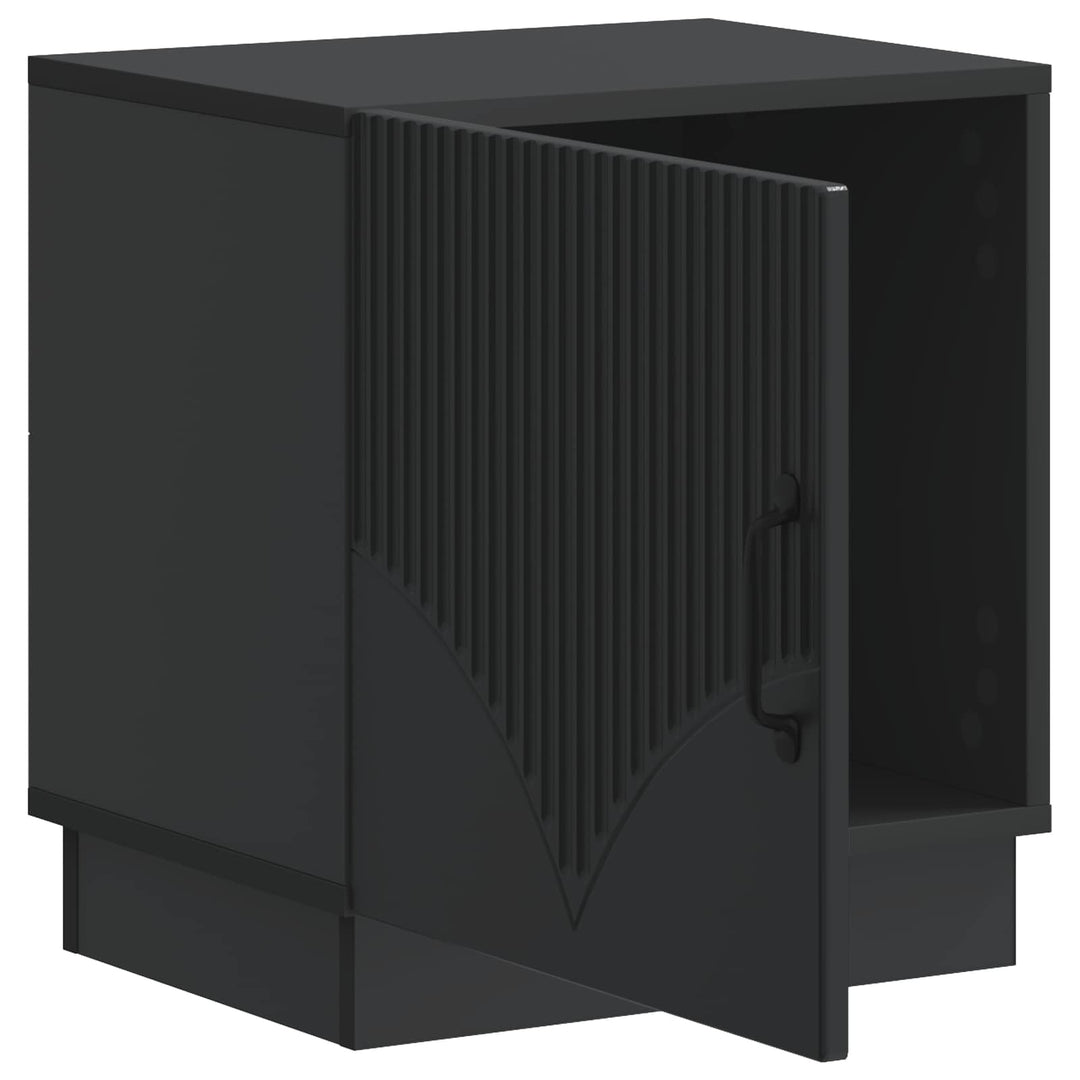 Sengebord 2 pcs Sort 43 x 34,5 x 47 cm Konstrueret træ