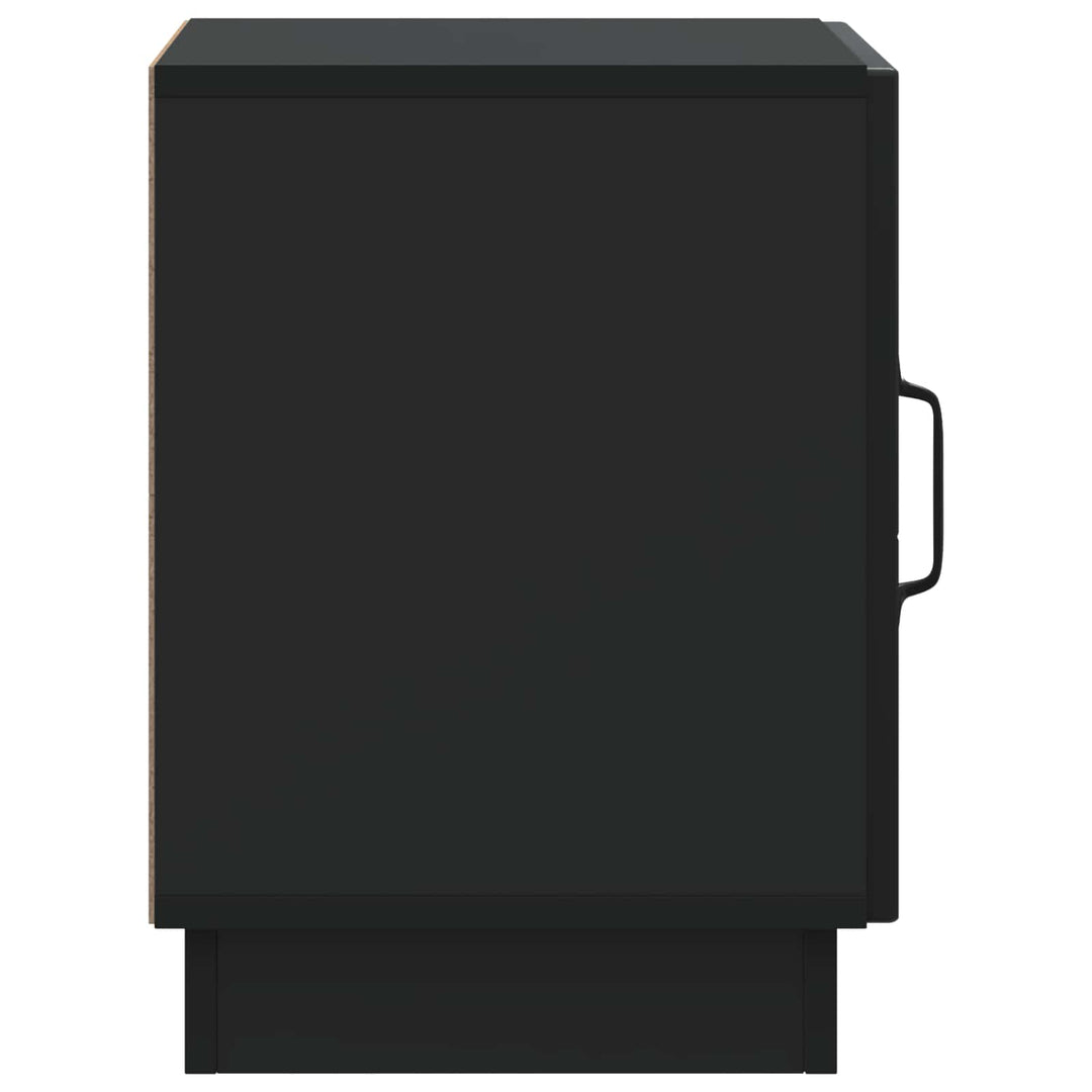 Sengebord 2 pcs Sort 43 x 34,5 x 47 cm Konstrueret træ