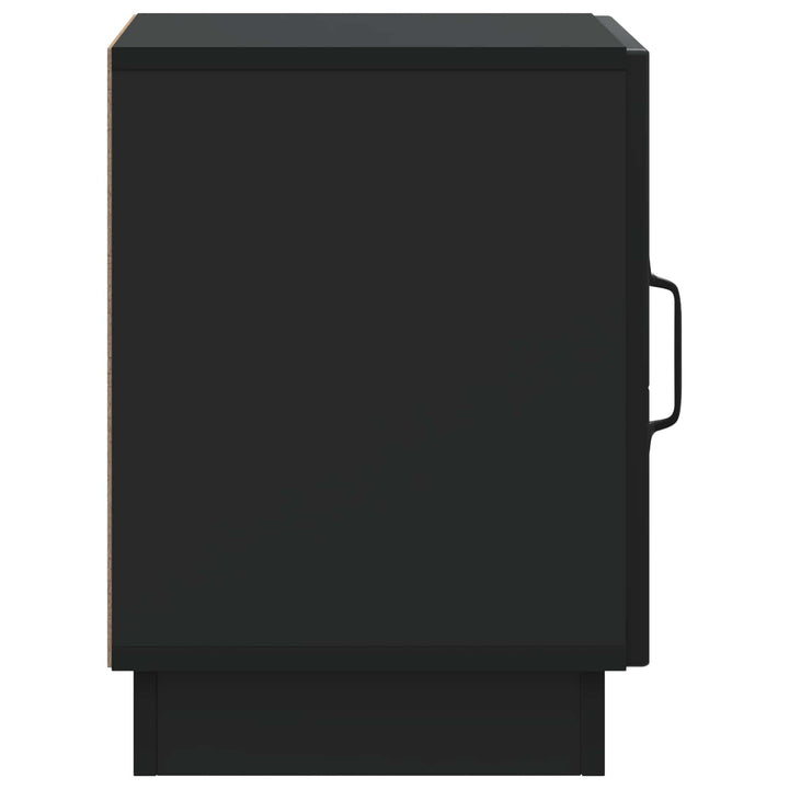 Sengebord 2 pcs Sort 43 x 34,5 x 47 cm Konstrueret træ