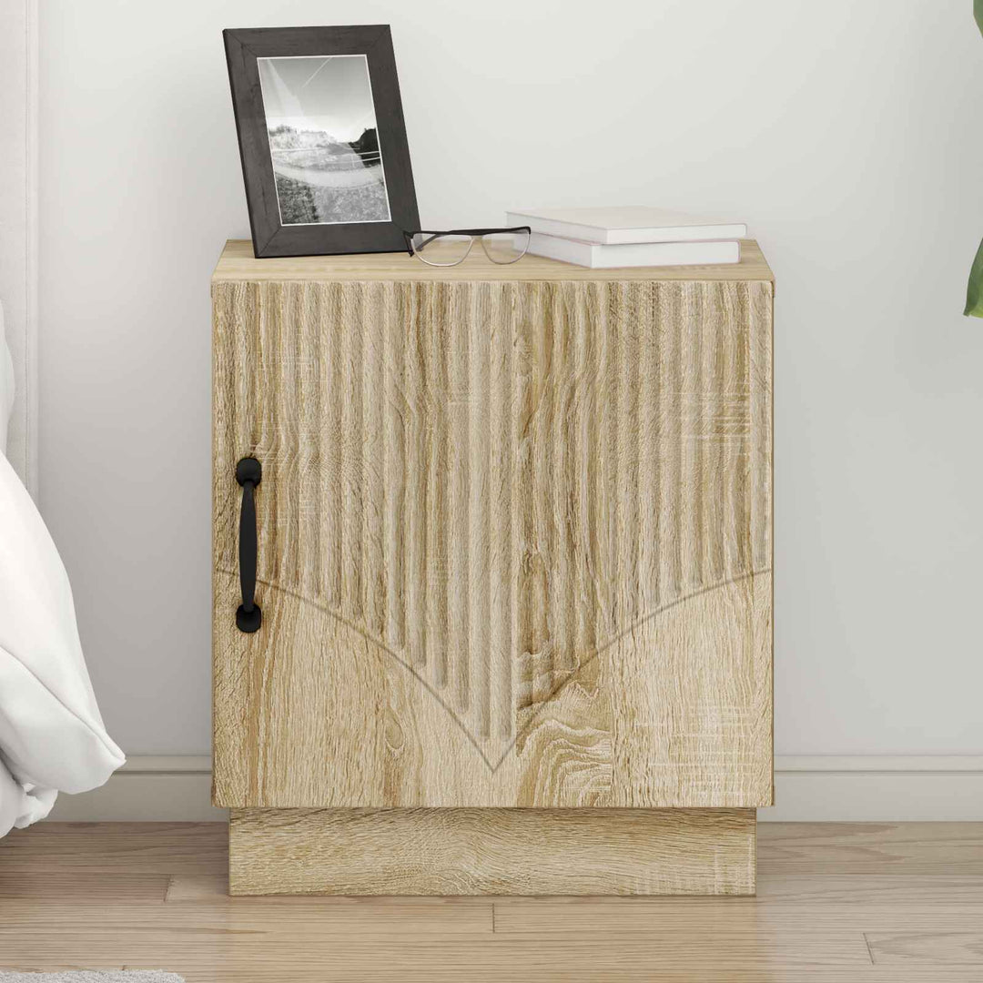 Sengebord 2 pcs Sonoma-eg 43 x 34,5 x 47 cm Konstrueret træ