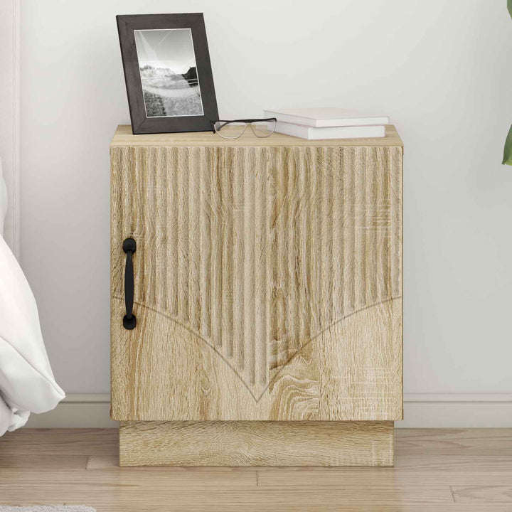 Sengebord 2 pcs Sonoma-eg 43 x 34,5 x 47 cm Konstrueret træ
