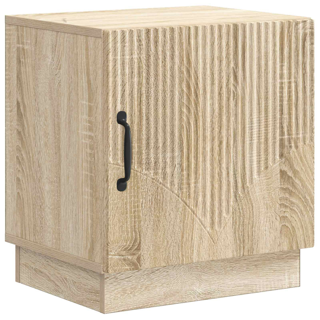 Sengebord 2 pcs Sonoma-eg 43 x 34,5 x 47 cm Konstrueret træ