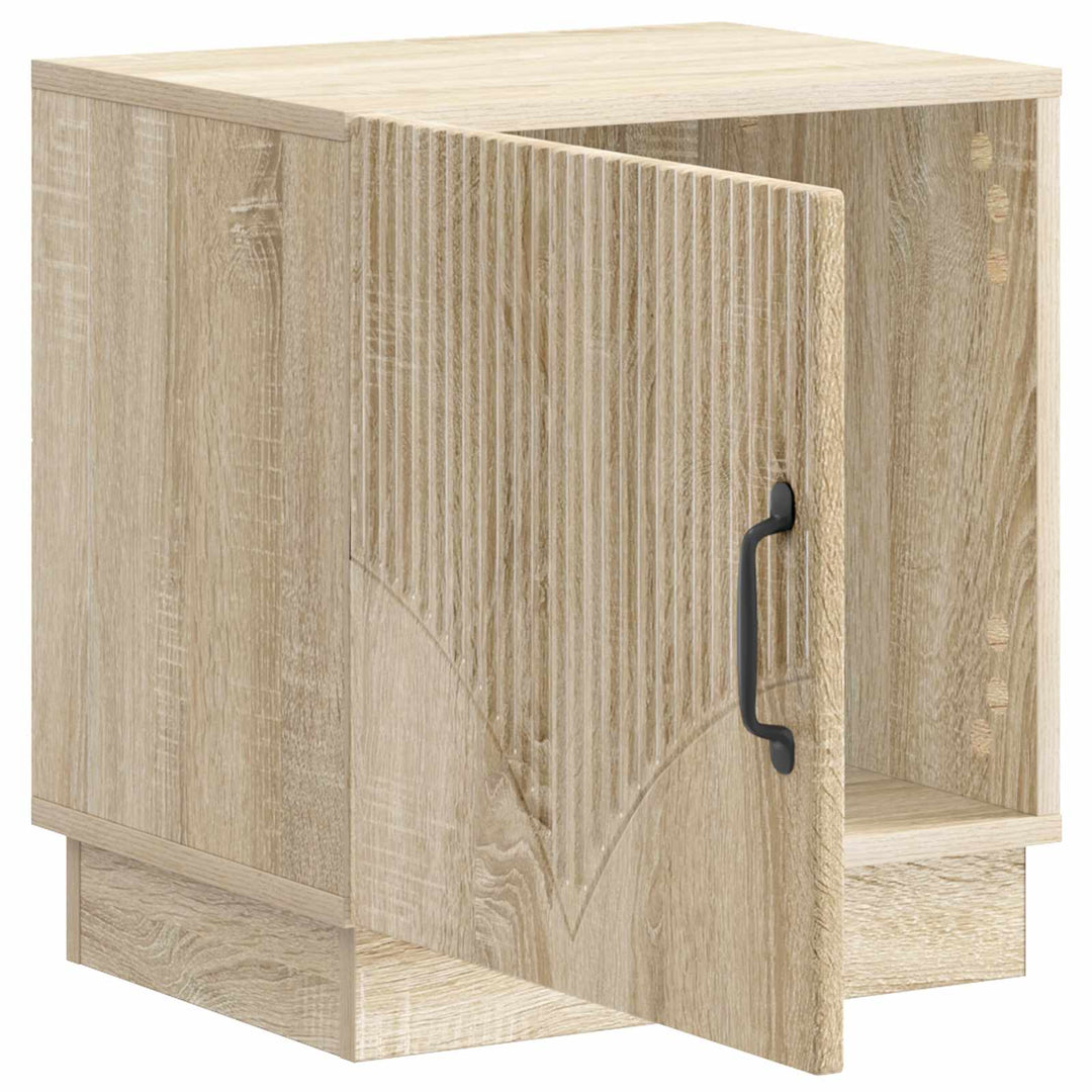 Sengebord 2 pcs Sonoma-eg 43 x 34,5 x 47 cm Konstrueret træ