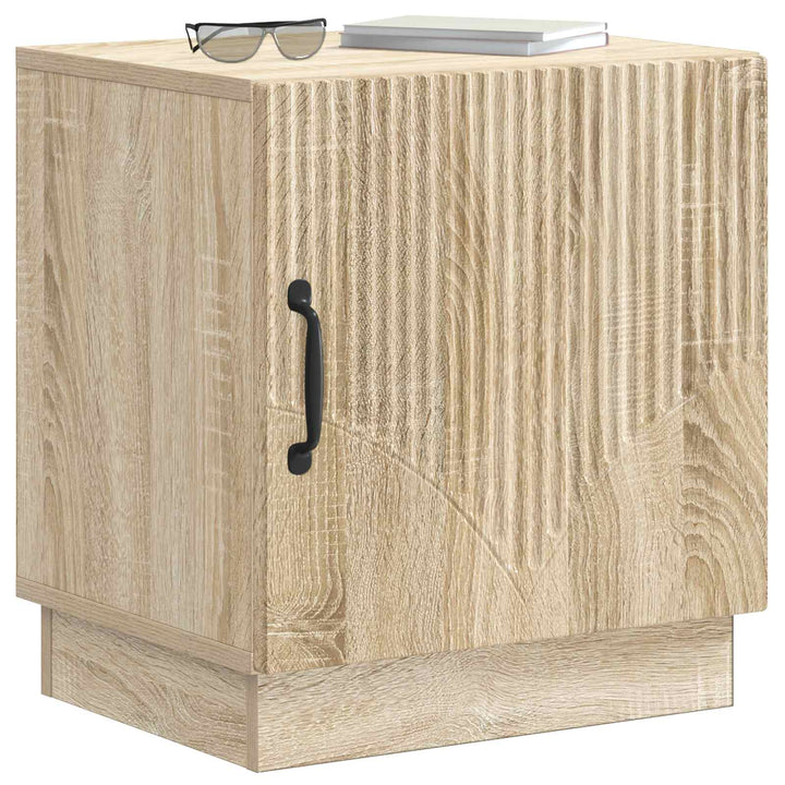 Sengebord 2 pcs Sonoma-eg 43 x 34,5 x 47 cm Konstrueret træ