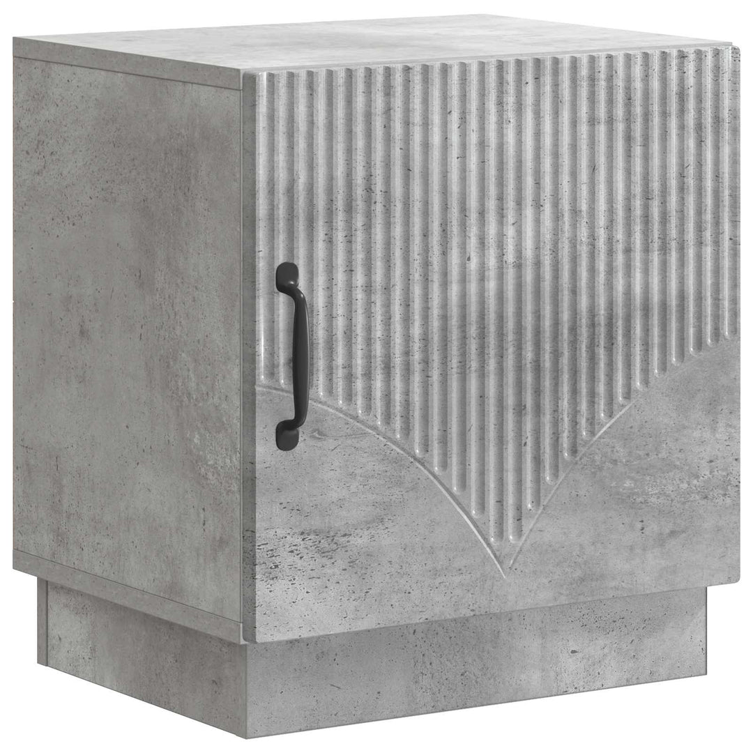 Sengebord 2 pcs Beton Grå 43 x 34,5 x 47 cm Konstrueret træ