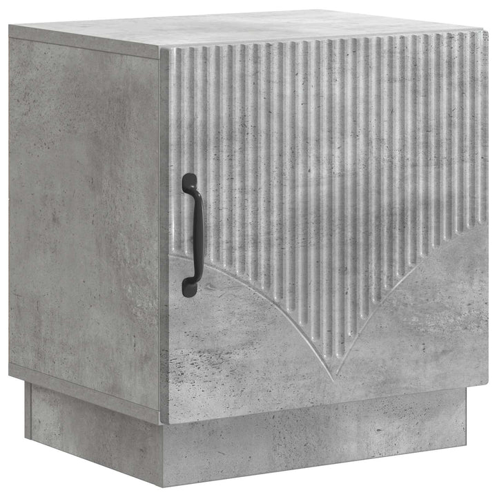 Sengebord 2 pcs Beton Grå 43 x 34,5 x 47 cm Konstrueret træ