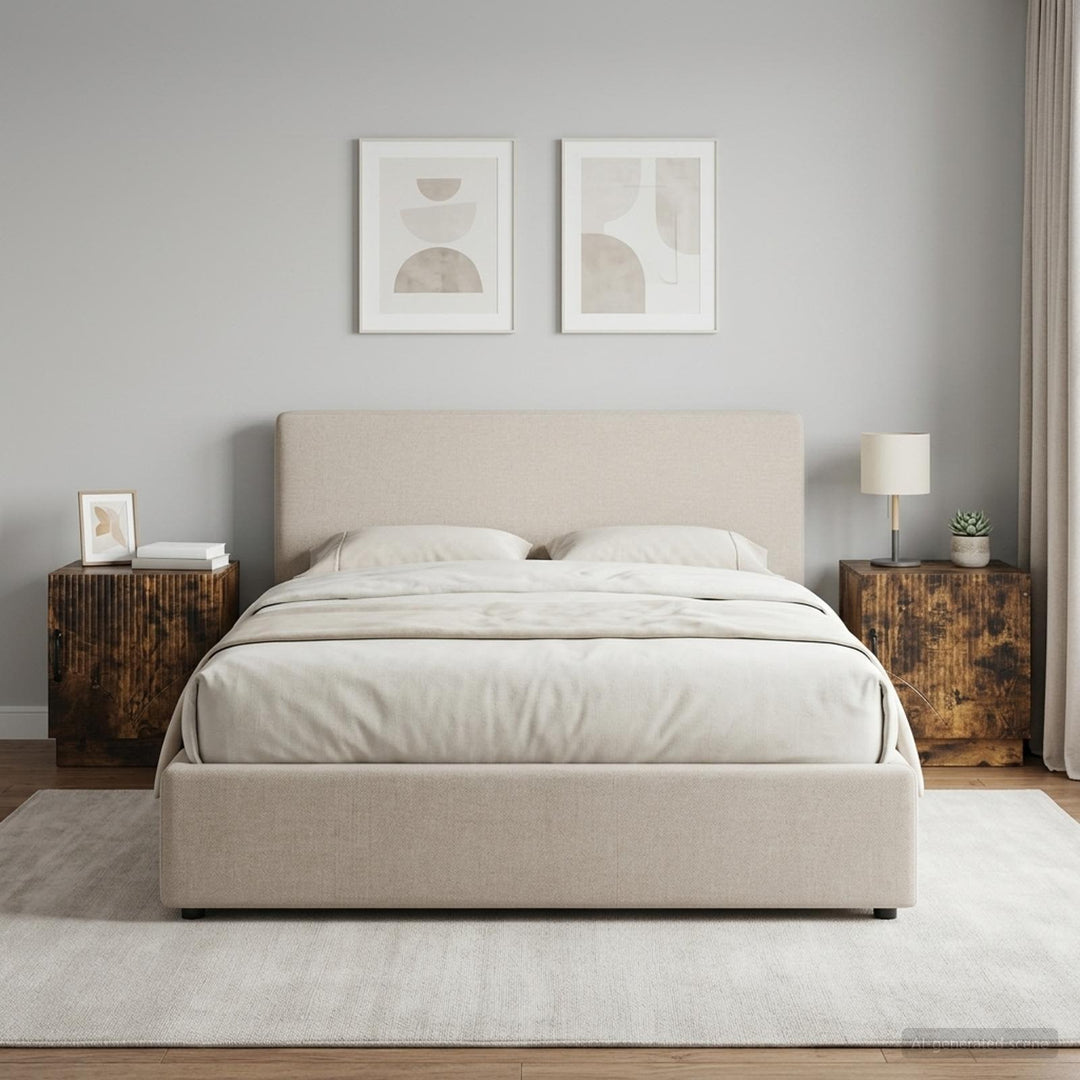 Sengebord 2 pcs Røget eg 43 x 34,5 x 47 cm Konstrueret træ