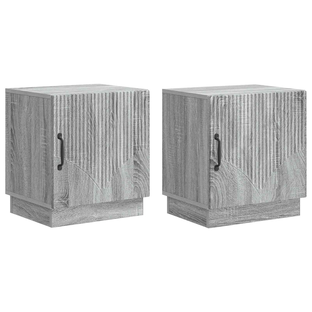 Sengebord 2 pcs Grå Sonoma 43 x 34,5 x 47 cm Konstrueret træ