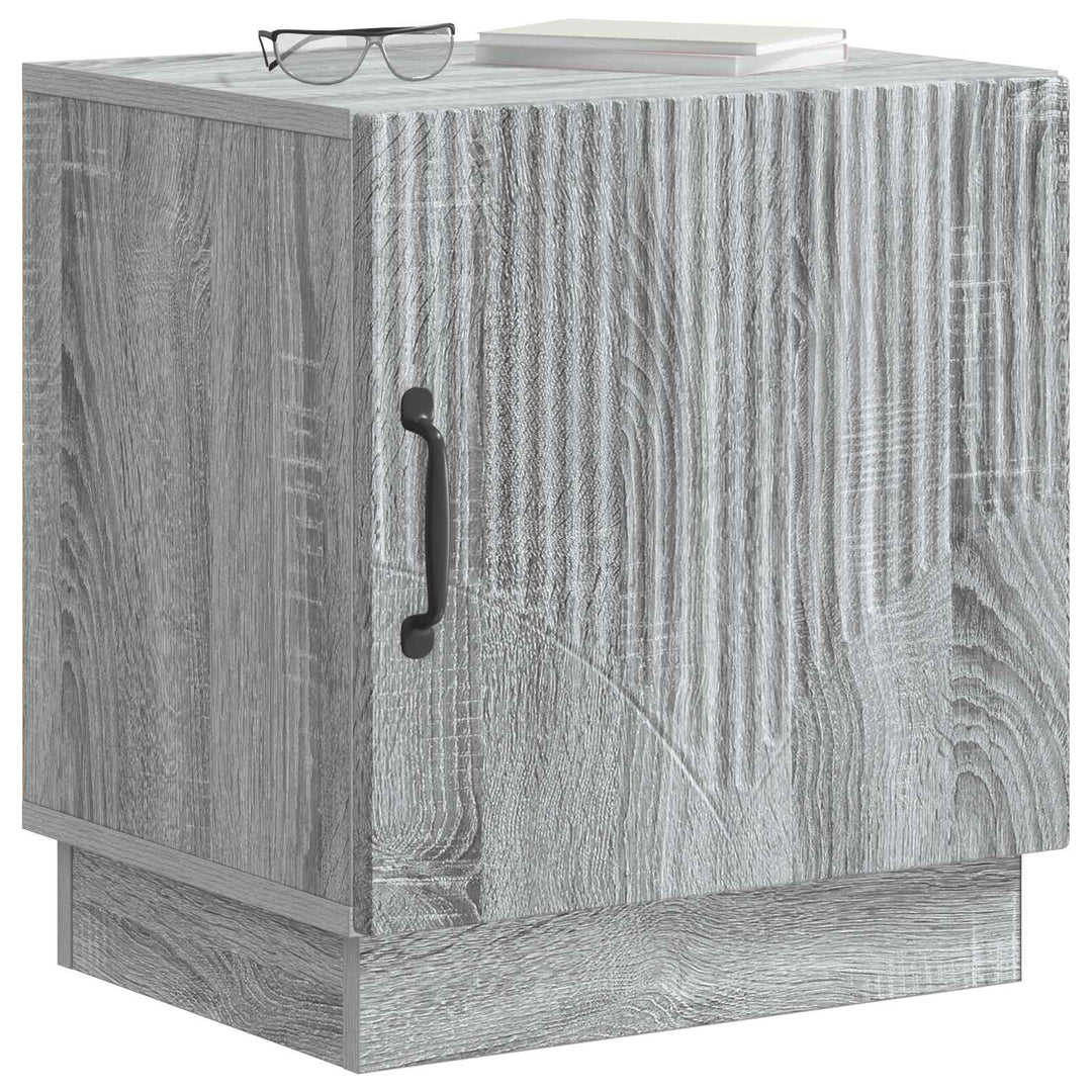 Sengebord 2 pcs Grå Sonoma 43 x 34,5 x 47 cm Konstrueret træ