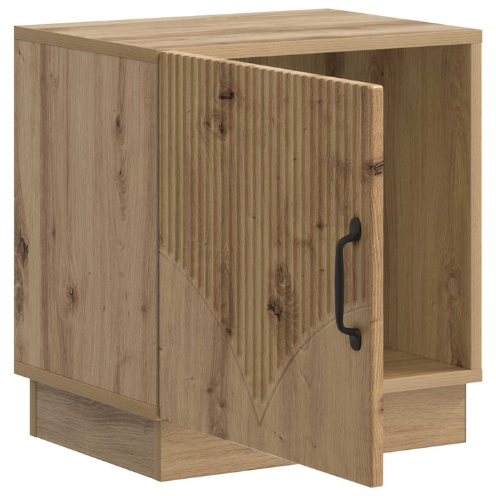 Sengebord 2 pcs Artisan-eg 43 x 34,5 x 47 cm Konstrueret træ