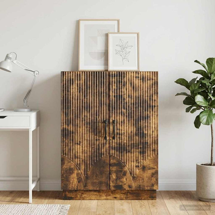 Sideboard Røget eg 66 x 34,5 x 87 cm Konstrueret træ