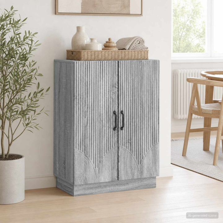 Sideboard Grå sonoma-eg 66 x 34,5 x 87 cm Konstrueret træ
