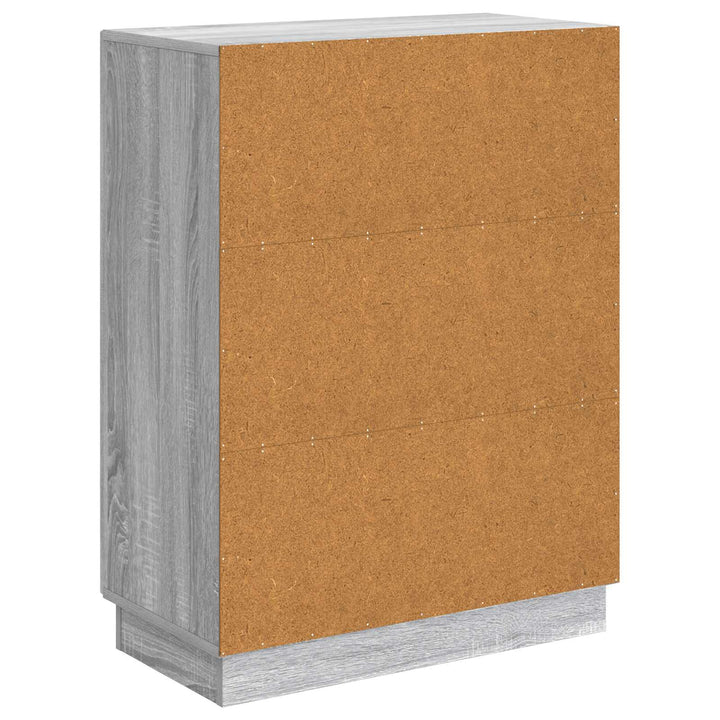 Sideboard Grå sonoma-eg 66 x 34,5 x 87 cm Konstrueret træ
