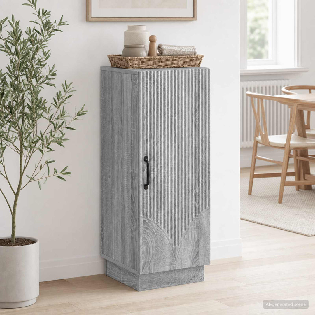Sideboard Grå sonoma-eg 33 x 34,5 x 87 cm Konstrueret træ